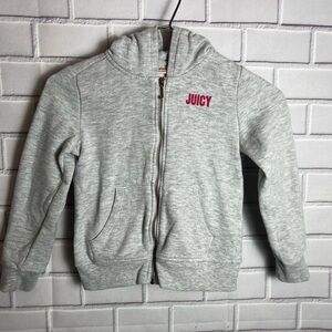 Juicy Couture girls Grey Hoodie sweatshirt /size 6X